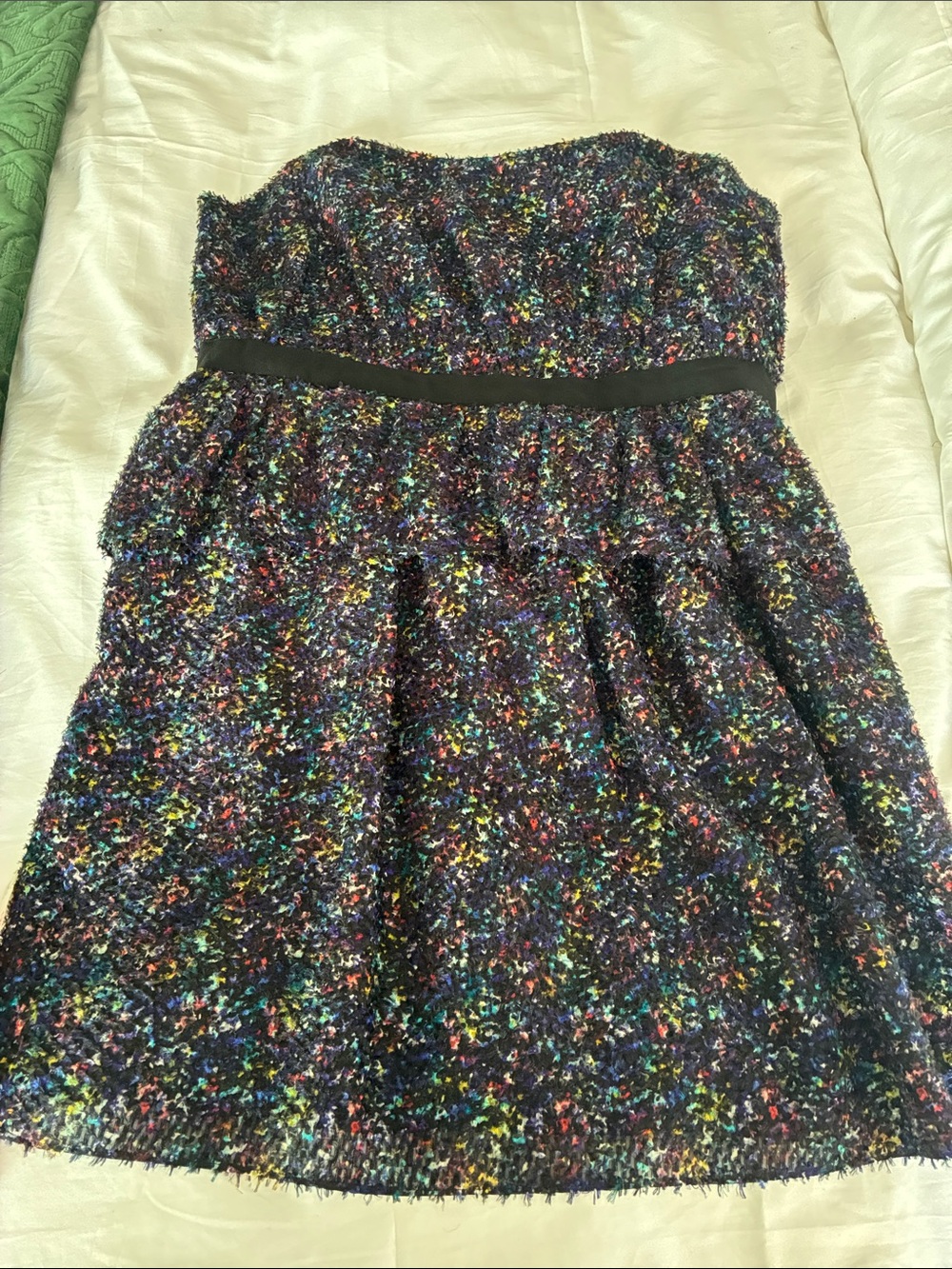 BCBG Génération, Girls Strapless Multicolor Dress with Black Waistband